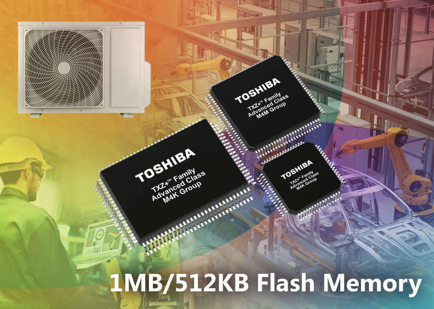 Toshiba bringt neue Mikrocontroller mit erweitertem Code-Flash-Speicher auf den Markt, die Firmware-Updates erleichtern